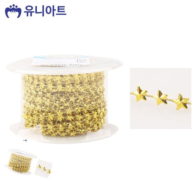 비즈팔찌부자재 비즈공예부자재 롤체인줄 금색