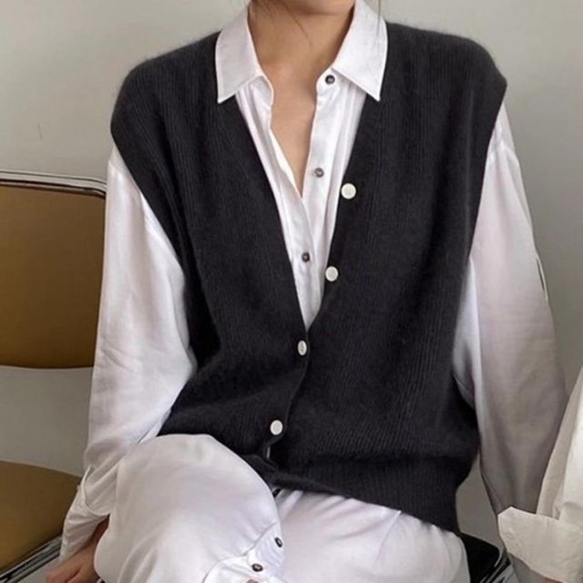 루즈핏 캐쥬얼 조끼 베스트 여성조끼코디 패딩 코디