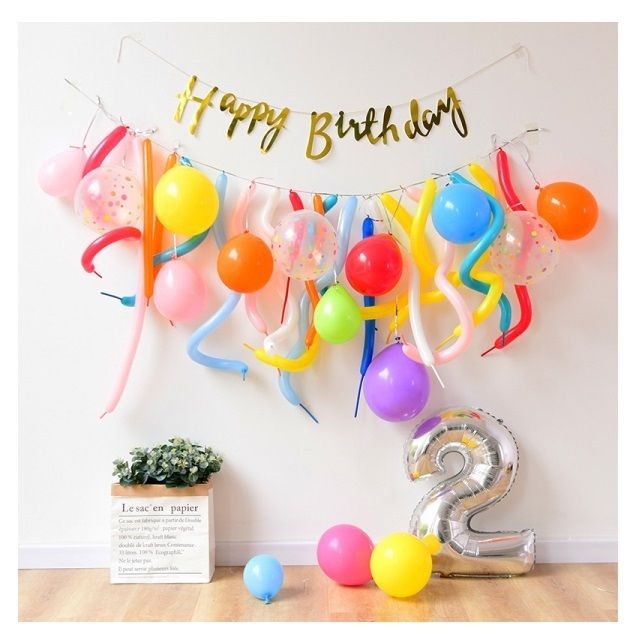 생일 파티 풍선 가랜드 세트 홈 이벤트 장식 용품