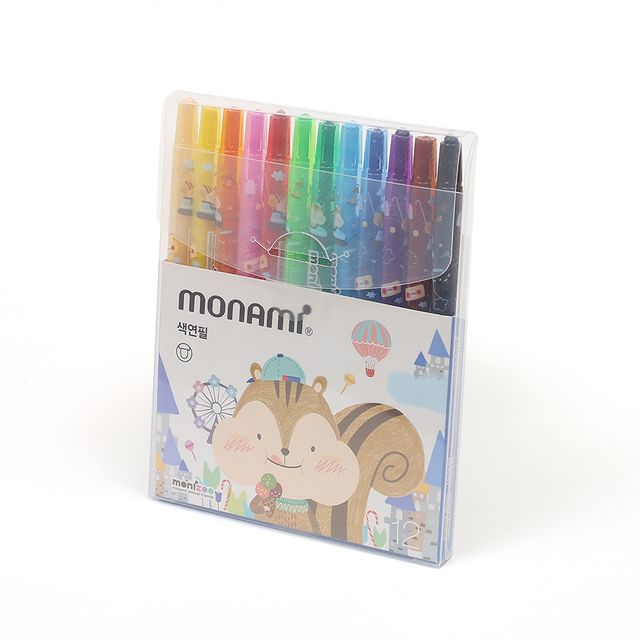 모나미 샤프식 색연필 12색 세트 블루