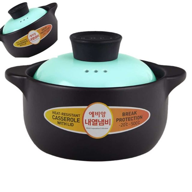 에비앙내열냄비 1000ml 뚝배기 뚝배기대 전골뚝배기 뚝배기전골