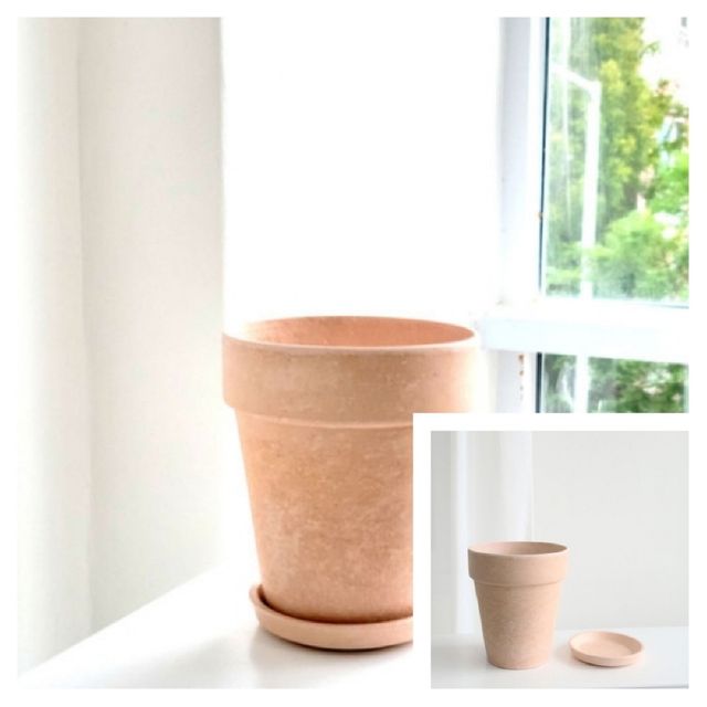 경량 인테리어 화분 키큰기본형 17x19cm 살구색 플랜트박스 긴화분 가벼운화분 베란다화분