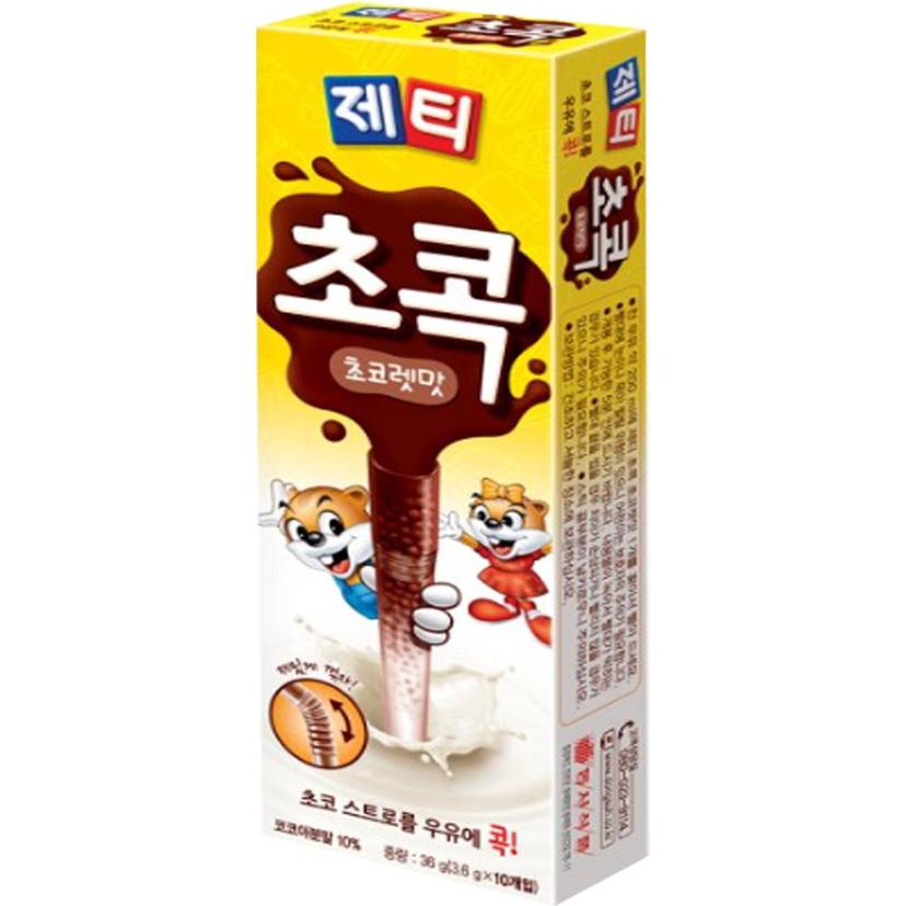 제티 초콕 초코렛맛 10T 어린이 우유 빨대 간식