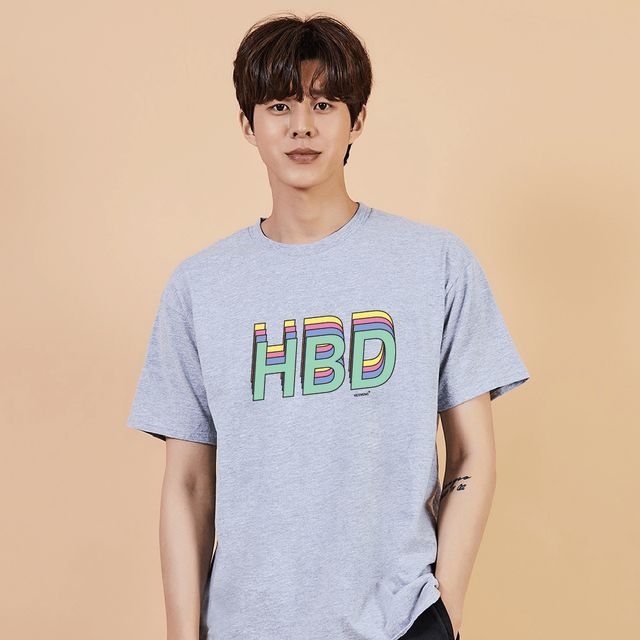 키밍 HAPPY BIRTH DAY 여름반팔 데일리티셔츠