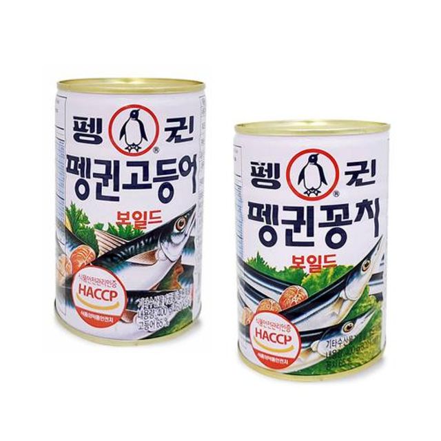 펭귄 고등어 꽁치 통조림 생선 캔 안주 반찬