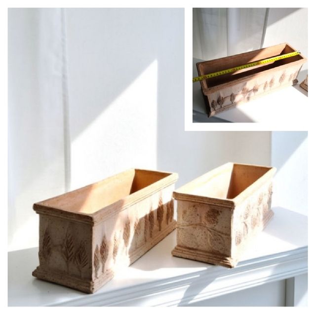 이탈리아 수제 토분 직사각 xx42 42x14x15cm 야외화분 베란다화분 정원화분 실내화분