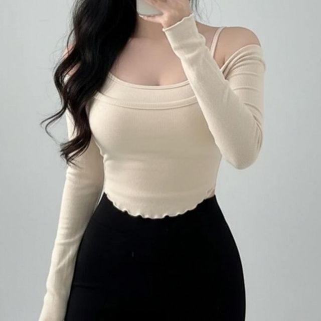 세트 여성나시 여자민소매 여성적인 매력적인 보정 한