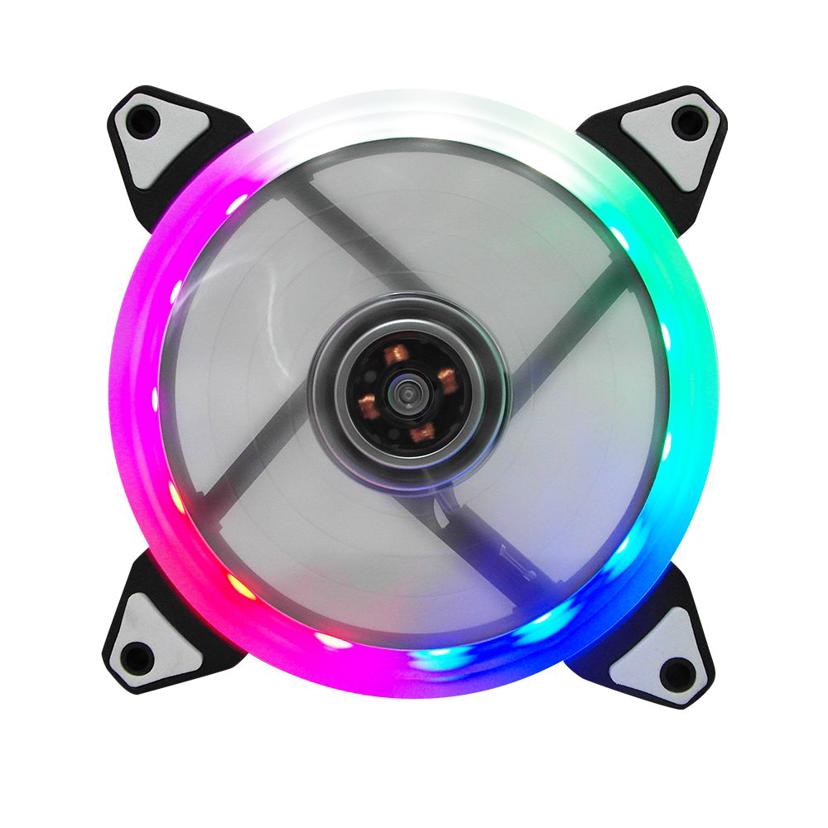 120mm RGB LED PC 쿨러 저소음 컴퓨터 튜닝 팬