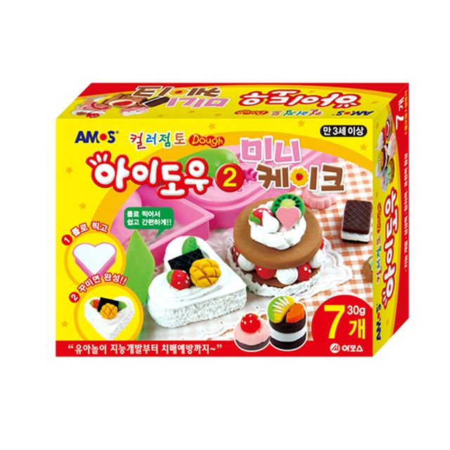 내가 만드는 아이도우 컬러 점토 미니케이크 만들기 세트