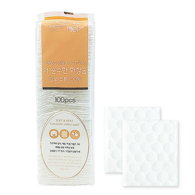 더 순수한 화장솜 100P - 부드러운 순면 메이크업 솜
