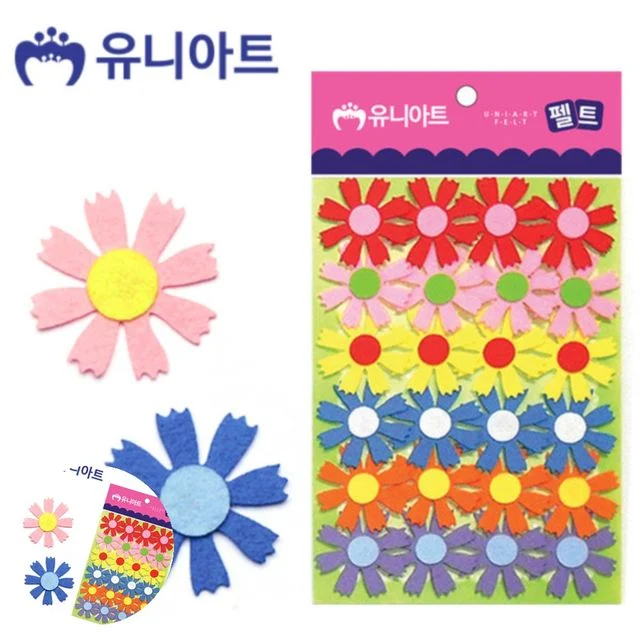 만들기수업 아동미술만들기 펠트 코스모스 소 45mm 24pcs