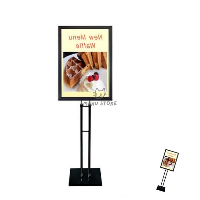 안내판거치대 폼보드거치대 개폐형 포스터스탠드 A3 검정분체도장