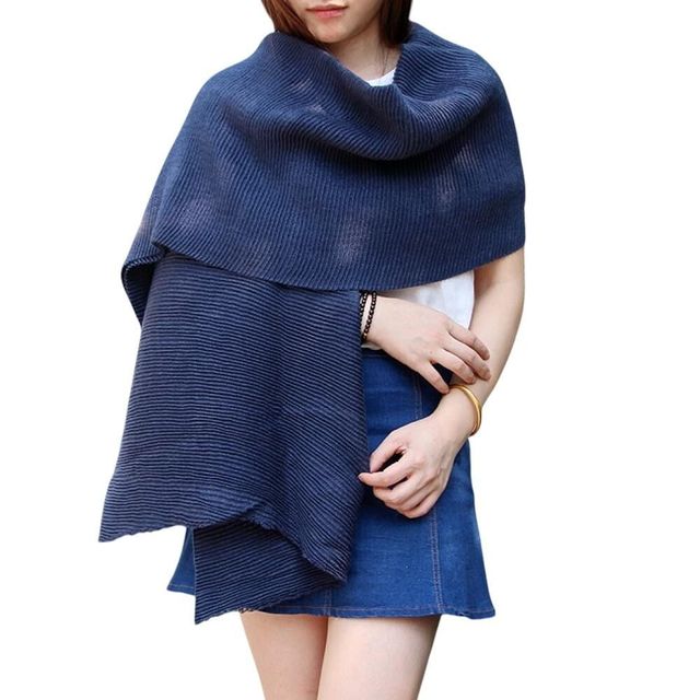 남색 숄 머플러 목도리 (여성용)