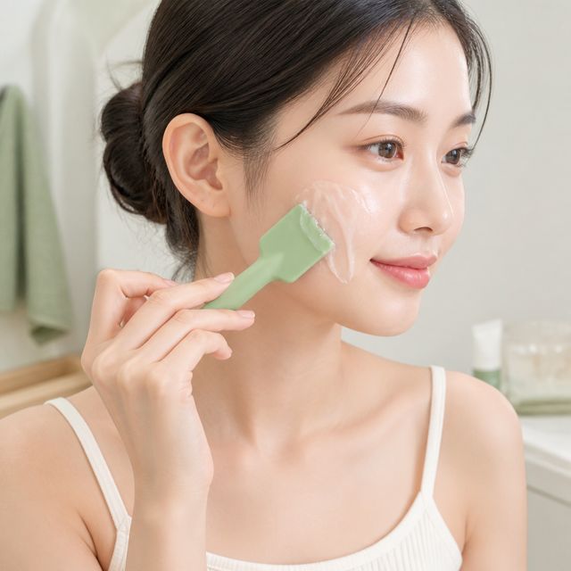 실리콘 세안 2way 페이스 클렌징 스파출라 세안도구