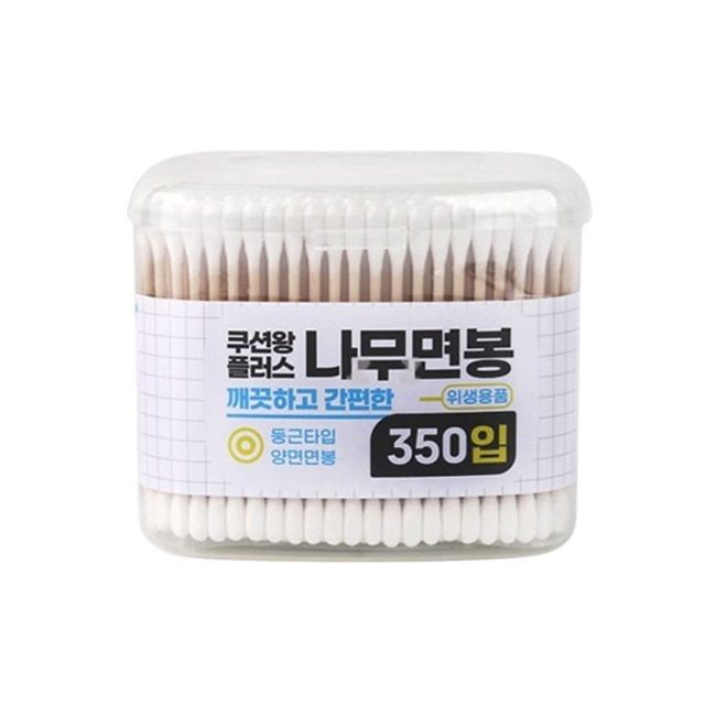 양면 나무면봉 350입 위생면봉 다용도 화장면봉