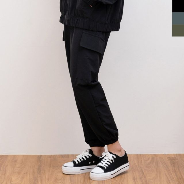여성 아노락 카고 조거 팬츠 캐주얼 데일리룩
