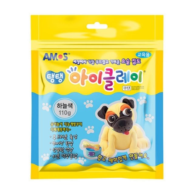 아모스 탱탱 아이클레이 110g 하늘, 시니어 만들기 컬러점토