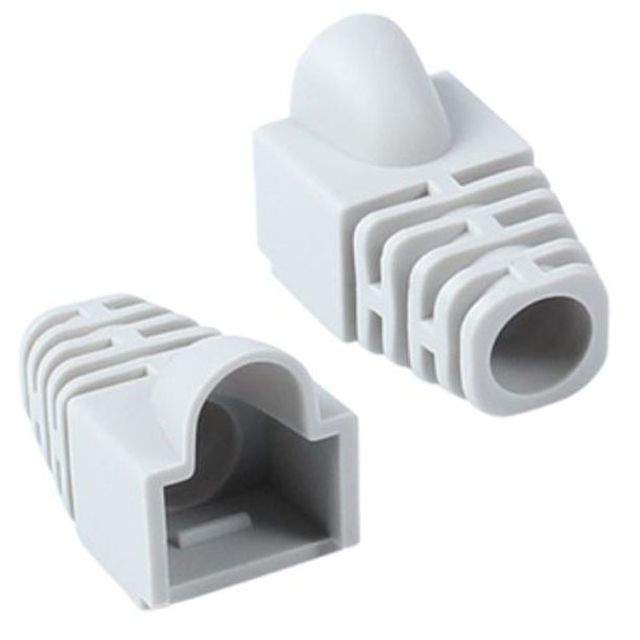 RJ45 CAT.6 통부트 7mm 그레이 낱개 보호캡 - 개별 구매 네트워크 단자 안전장치