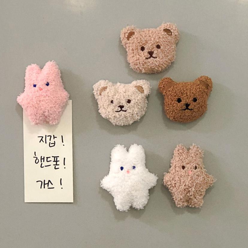 귀여운 곰돌이 토끼 인형 냉장고 자석 - 현관문 마그넷