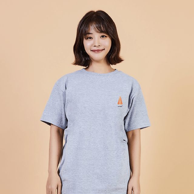 키밍 가을 남성 오버핏 반팔 티셔츠 여자 반팔티