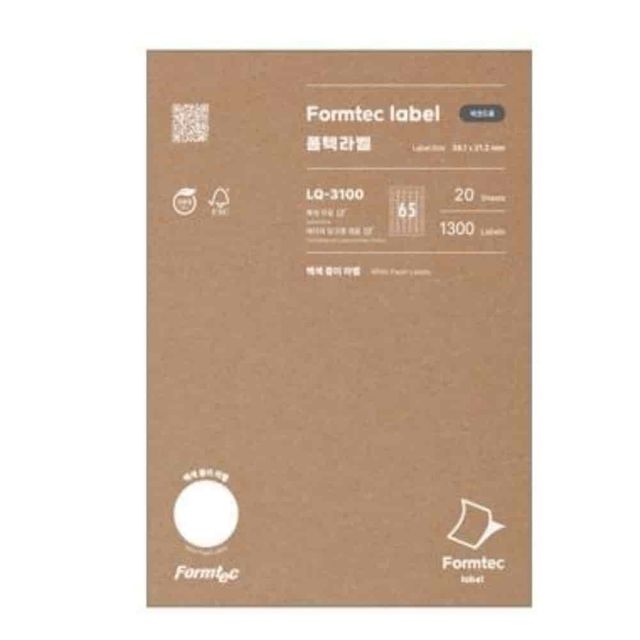 바코드라벨 LQ-3100 20매 라벨스티커 점착라벨 바코드스티커 라벨용지