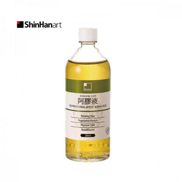 신한 아교액 200ml 미술 재료 아교풀 동양화 물감 보조제