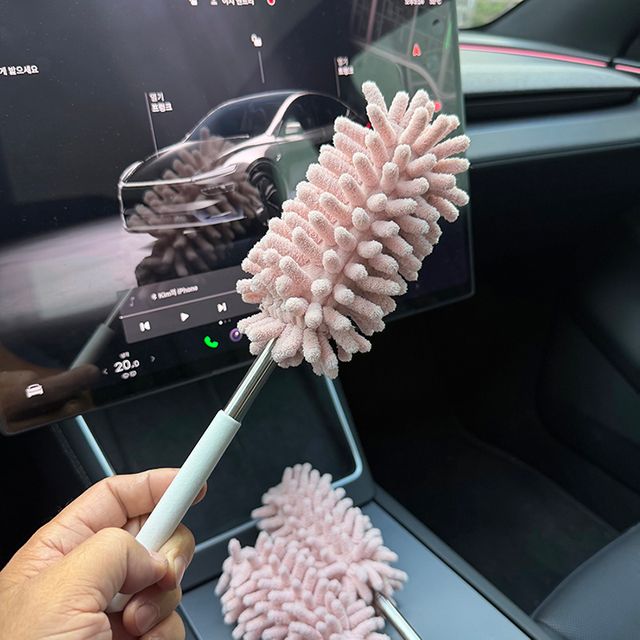 길이조절 극세사 미니 먼지털이