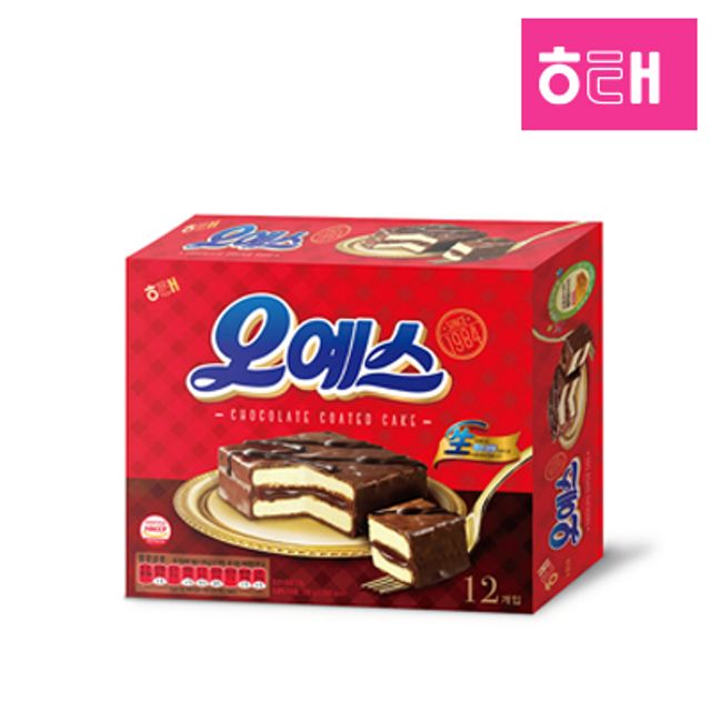 해태 오예스 12봉입 달콤한 초코 케이크 간식 세트