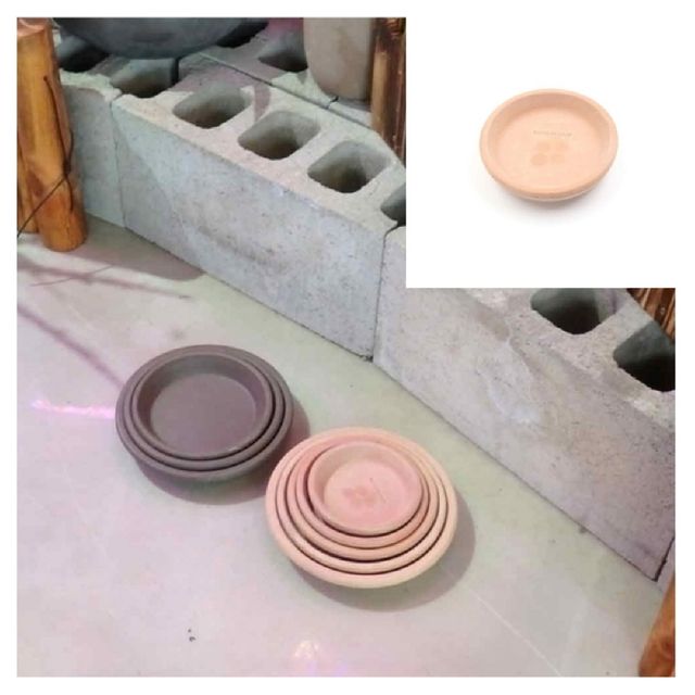 이탈리아 토분 화분받침 아레나 베이지 R17 내경13 외경17cm 화분물받이 토분받침 화분물받침대 원형화분받