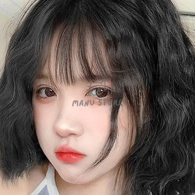 자연스러운가발 여자가발 단발머리 통가발 블랙