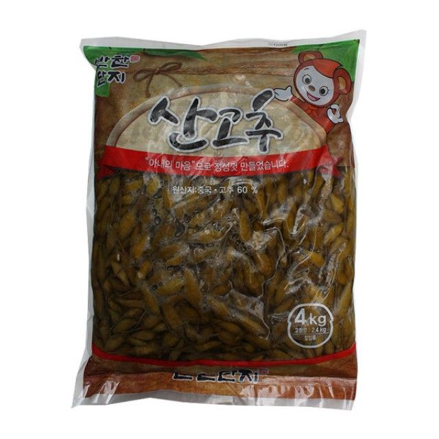 반찬단지 산고추 4kg - 냉장 보관 업소용 고추 장아찌