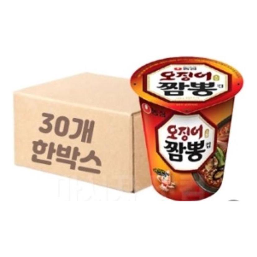 농심 오징어짬뽕컵 30개입 박스 구성 컵라면 세트