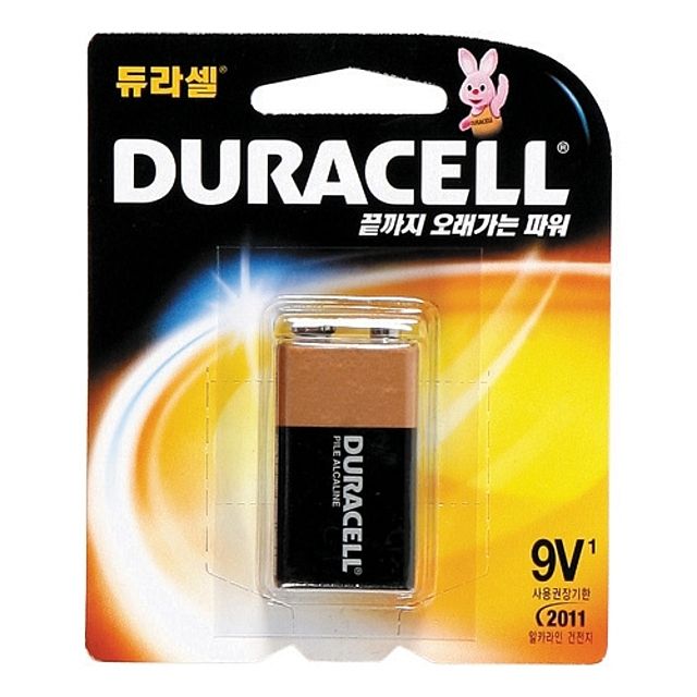 듀라셀 알카라인 9V 건전지 6LF22 - 오래가는 전력