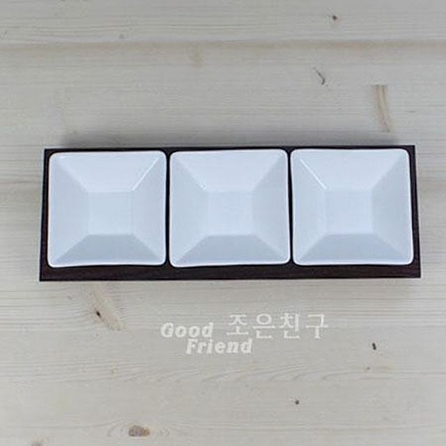 다용도 3구 나눔접시 - 반찬과 소스를 깔끔하게 분리