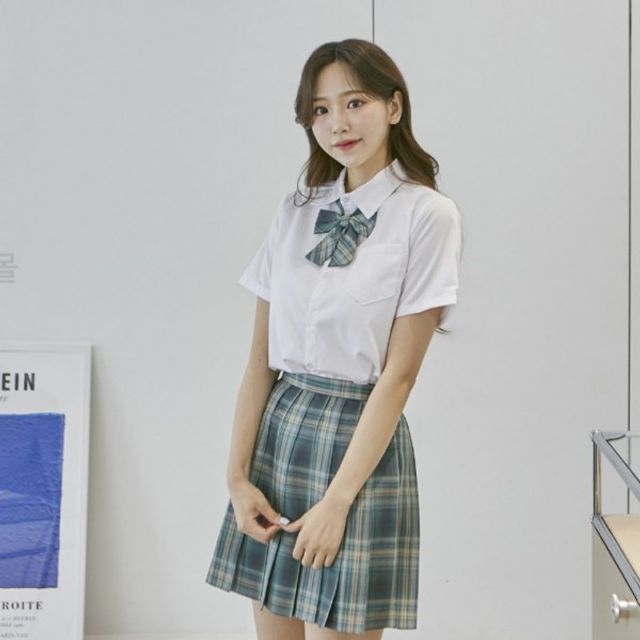 여자교복 교복 딥그린체크 교복몰 학생복 교복치마 SE