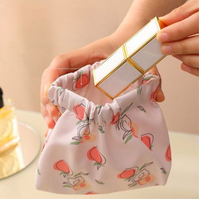 자동닫힘 화장품 생리대 패브릭 사각 파우치