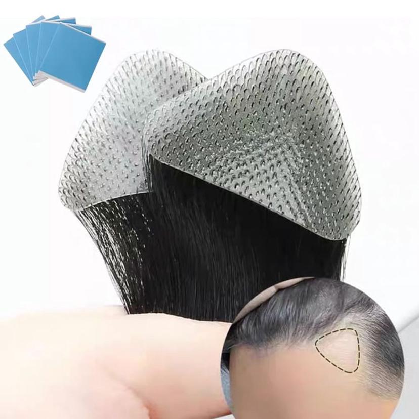M자 탈모 부분 가발 양면 테이프 포함 남녀공용