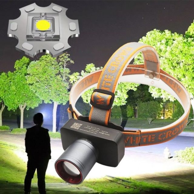 LED 충전식 헤드랜턴 화이트 캠핑