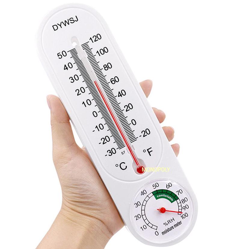 벽걸이 아날로그 온습도계 - 목욕탕 및 실내 온도 습도계