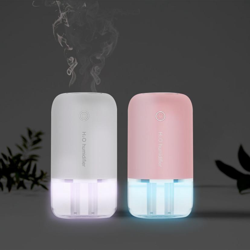휴대용 USB 미니 무선 듀얼 가습기 화이트
