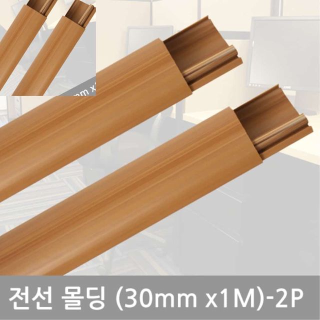 타원우두몰딩 30mm 2P 전선가리개 전선커버 전선몰딩 전선보호관