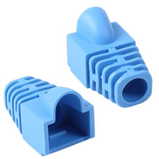 RJ45 CAT.6 통부트 7파이 블루 낱개 - 단품 네트워크 케이블 연결 부품