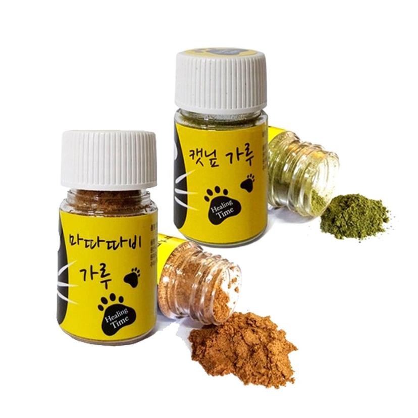 고양이 캣닢 가루 힐링타임 3개 - 심신 안정 장난감