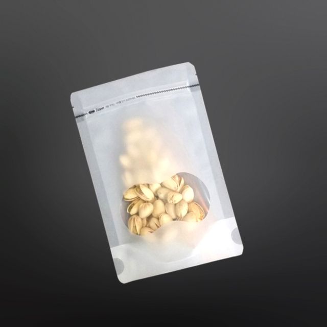 고급형 무광 투명창 지퍼스탠드 13X20cm 밑7cm 50매
