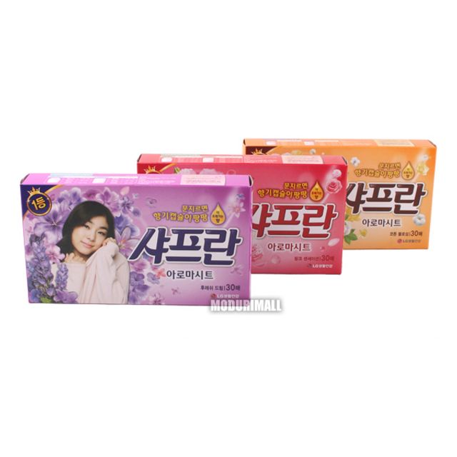 샤프란 아로마시트 30매 - 건조기용 종이 섬유유연제