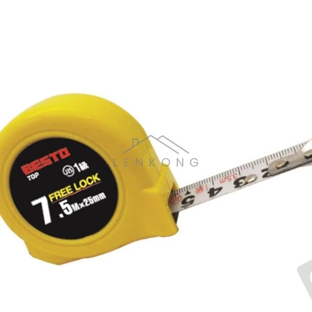 공구용줄자 측정공구줄자 줄자 프리락 7.5mx25mm 나일론코팅 양면 1EA