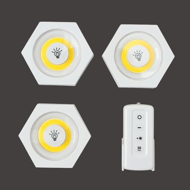 LED 붙이는 조명 무드등 (3p 웜색 리모컨포함)