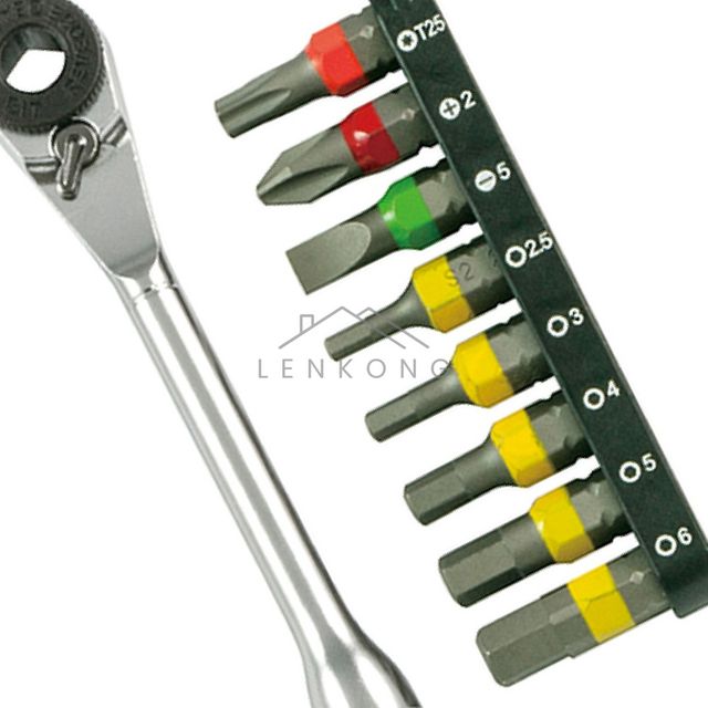 라쳇드라이버 오토바이공구 볼렌치 미니라쳇 비트세트 SM RBS9S 9PCS 1SET