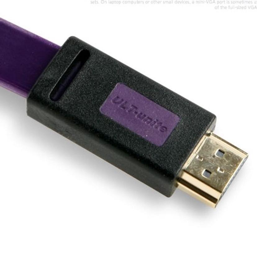 HDMI 4K FLAT 케이블 3M 퍼플 - 고화질 영상 연결선
