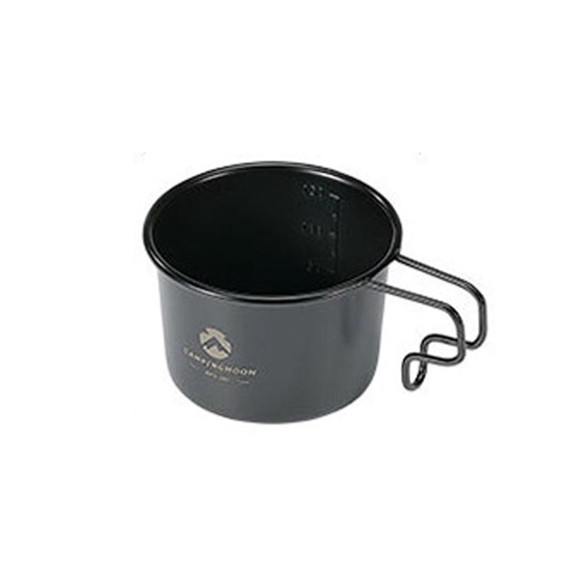 스텐 티타늄 캠핑컵 블랙 160ml - 가벼운 손잡이컵